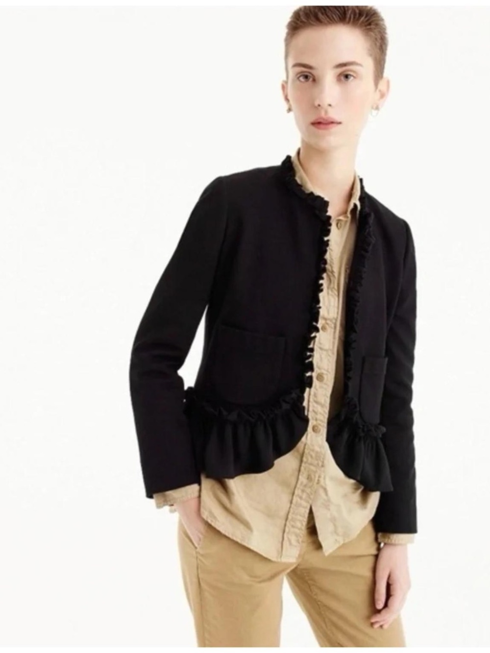 J. Crew Ruffle Going Out Blazer
